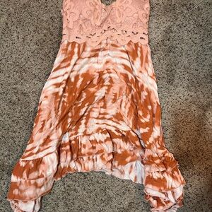 Rue21 Pink and Orange Tie-Dye Dress
